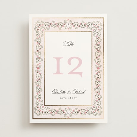 Foil-pressed Table Numbers