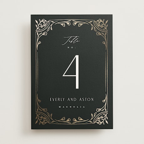 Foil-pressed Table Numbers