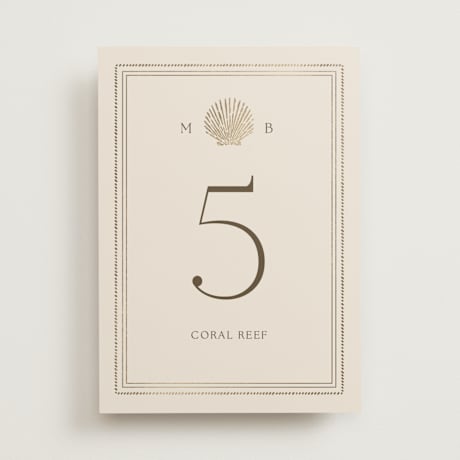 Foil-pressed Table Numbers