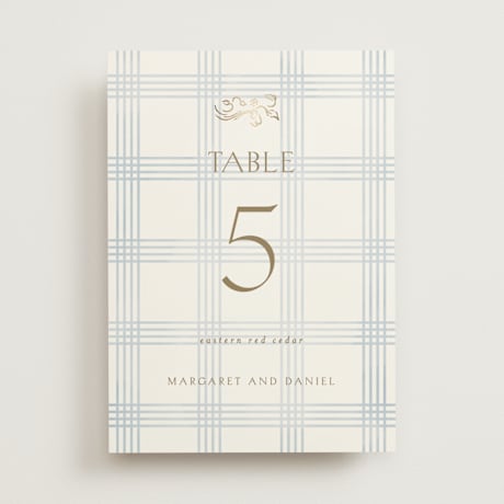 Foil-pressed Table Numbers
