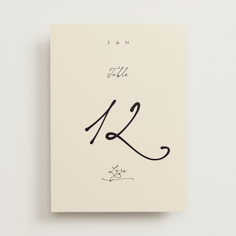 Foil-pressed Table Numbers