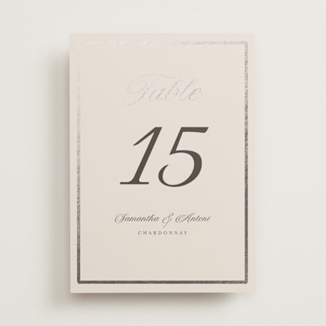 Foil-pressed Table Numbers