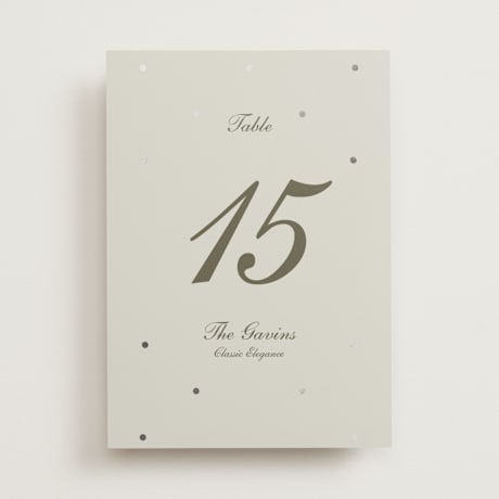 Foil-pressed Table Numbers