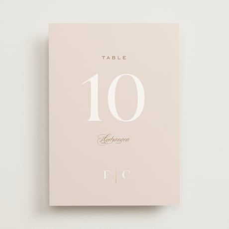 Foil-pressed Table Numbers