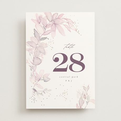 Foil-pressed Table Numbers