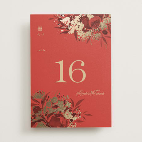 Foil-pressed Table Numbers