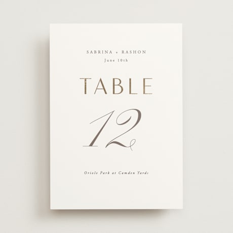 Table Numbers
