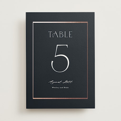 Foil-pressed Table Numbers