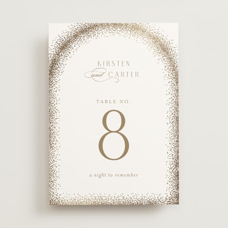 Foil-pressed Table Numbers