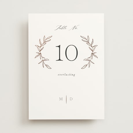 Foil-pressed Table Numbers