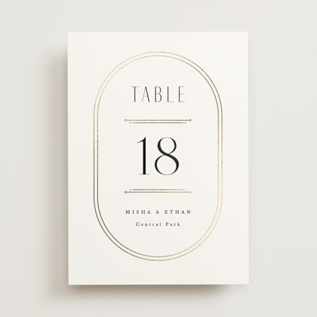 Foil-pressed Table Numbers