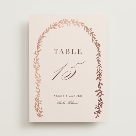 Foil-pressed Table Numbers