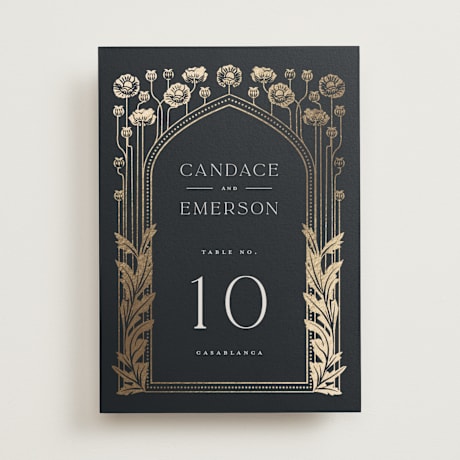 Foil-pressed Table Numbers
