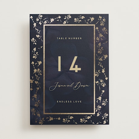 Foil-pressed Table Numbers