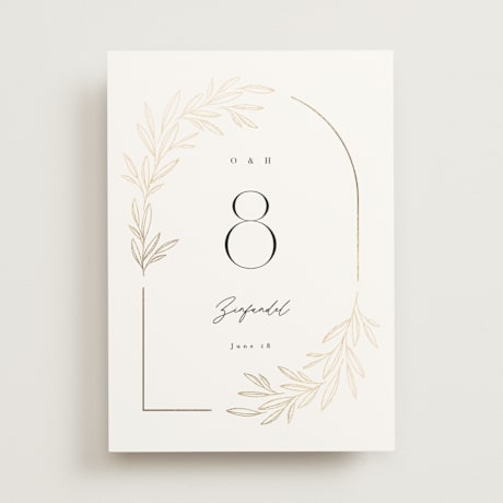 Foil-pressed Table Numbers