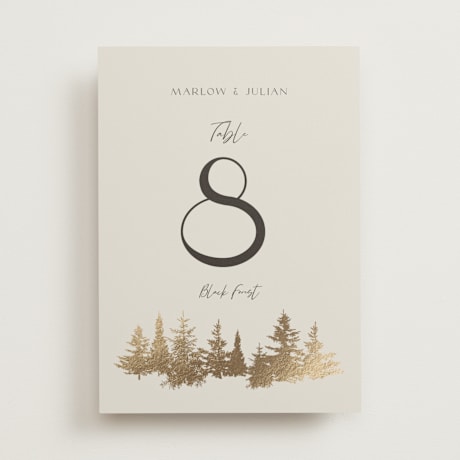 Foil-pressed Table Numbers
