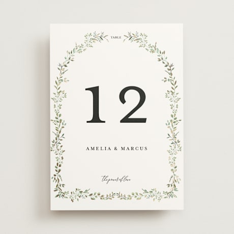 Foil-pressed Table Numbers