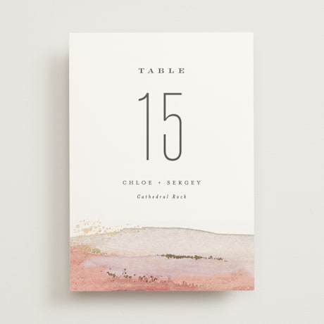 Foil-pressed Table Numbers
