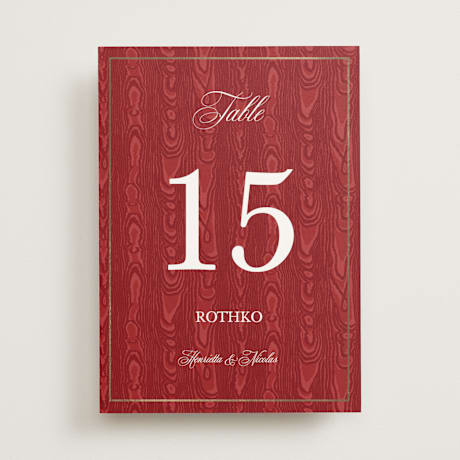 Foil-pressed Table Numbers