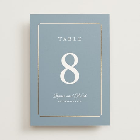 Foil-pressed Table Numbers