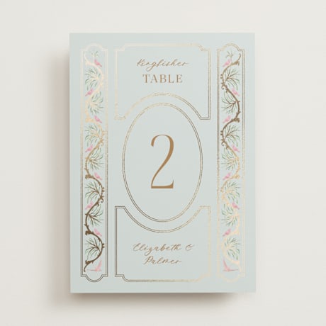 Foil-pressed Table Numbers