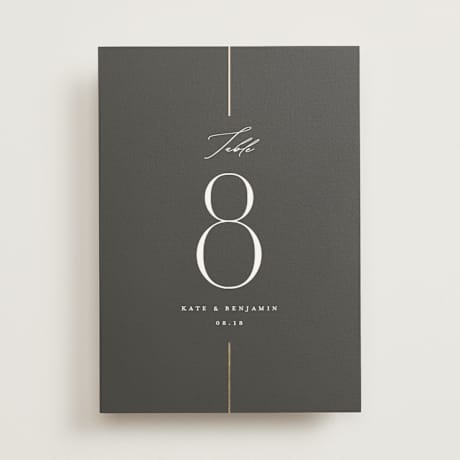 Foil-pressed Table Numbers