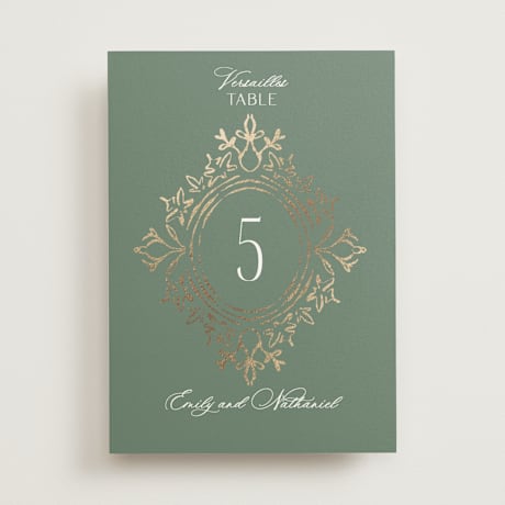 Foil-pressed Table Numbers