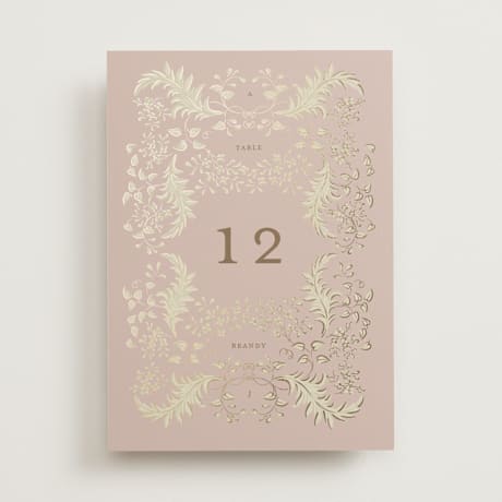 Foil-pressed Table Numbers