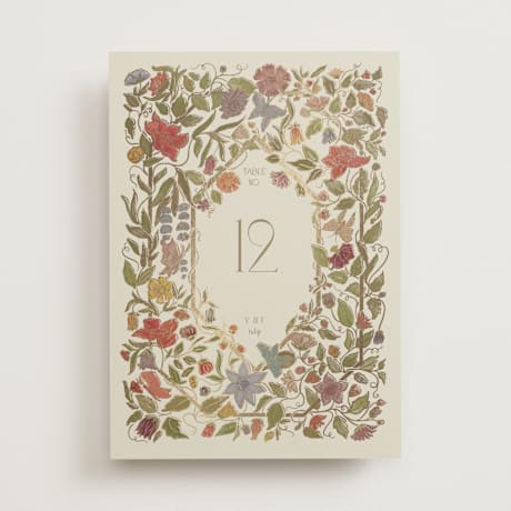 Foil-pressed Table Numbers