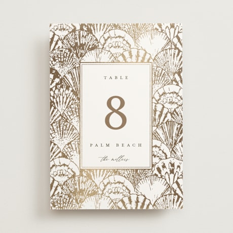 Foil-pressed Table Numbers