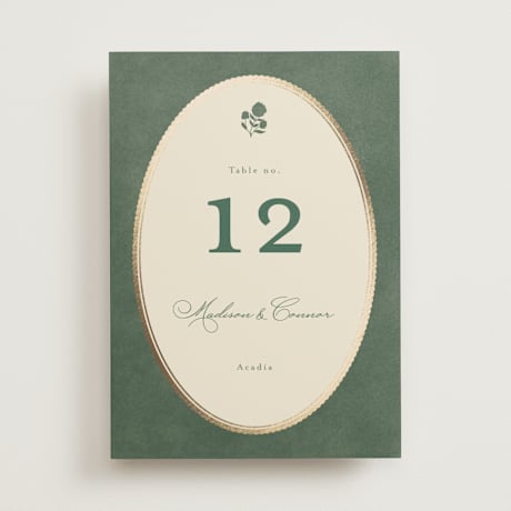 Foil-pressed Table Numbers