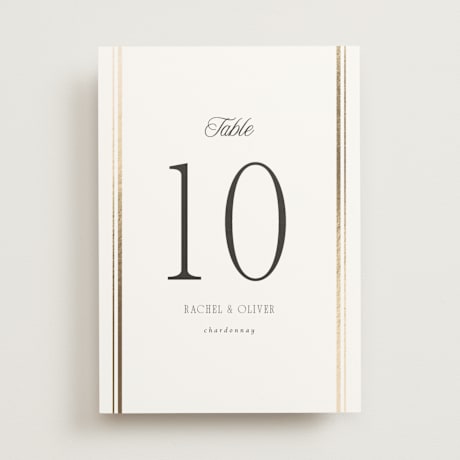 Foil-pressed Table Numbers