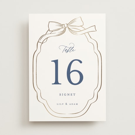 Foil-pressed Table Numbers
