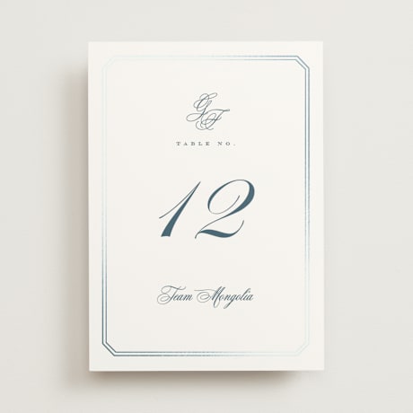 Foil-pressed Table Numbers