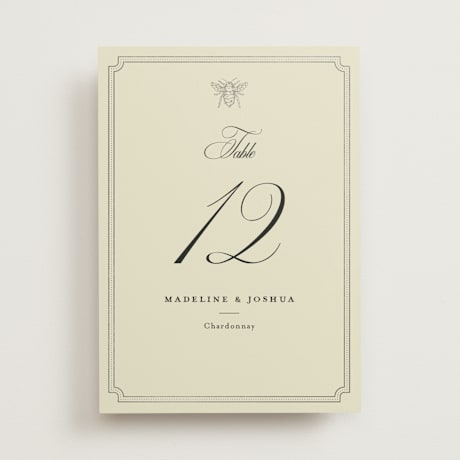 Foil-pressed Table Numbers