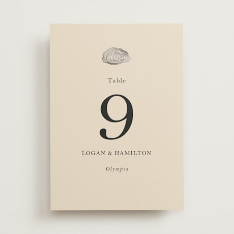 Foil-pressed Table Numbers