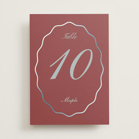 Foil-pressed Table Numbers