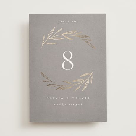 Foil-pressed Table Numbers