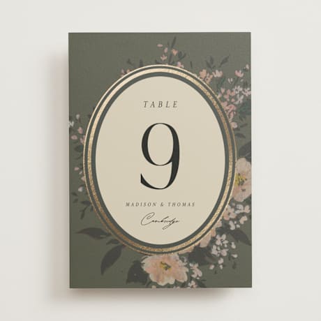 Foil-pressed Table Numbers