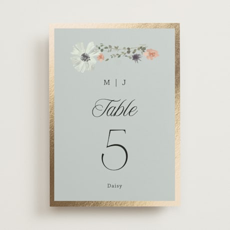 Foil-pressed Table Numbers