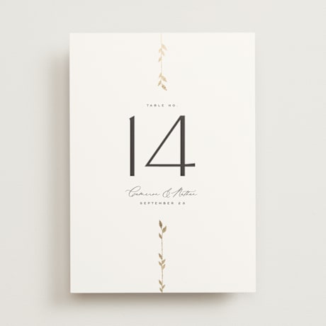 Foil-pressed Table Numbers