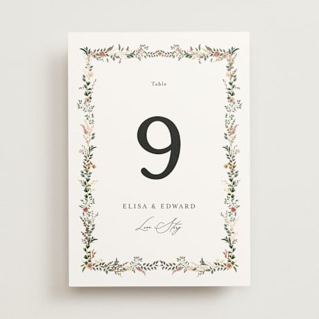 Foil-pressed Table Numbers