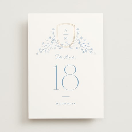 Foil-pressed Table Numbers