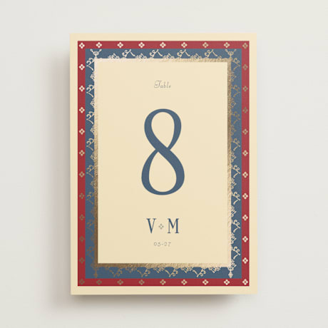 Foil-pressed Table Numbers