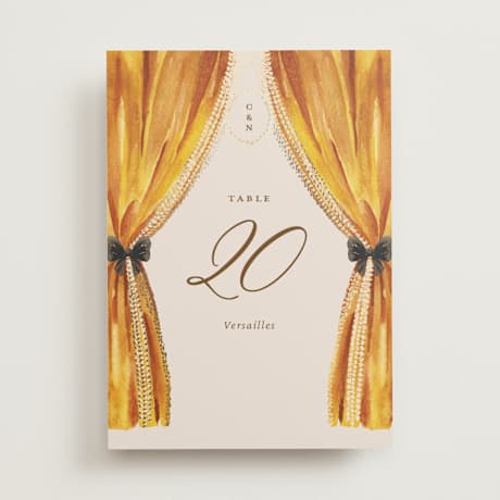 Foil-pressed Table Numbers