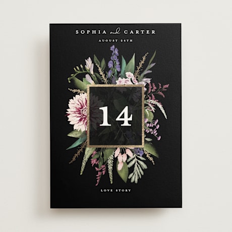 Foil-pressed Table Numbers