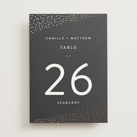 Foil-pressed Table Numbers