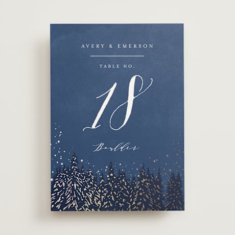 Foil-pressed Table Numbers