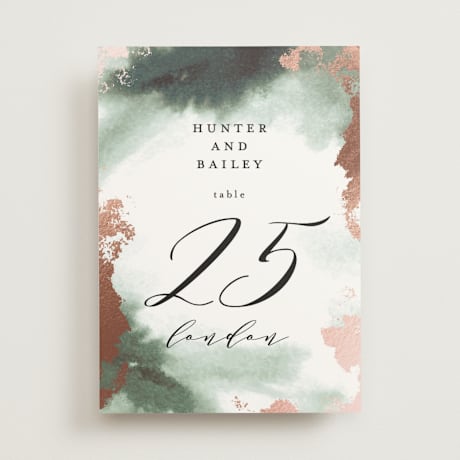 Foil-pressed Table Numbers