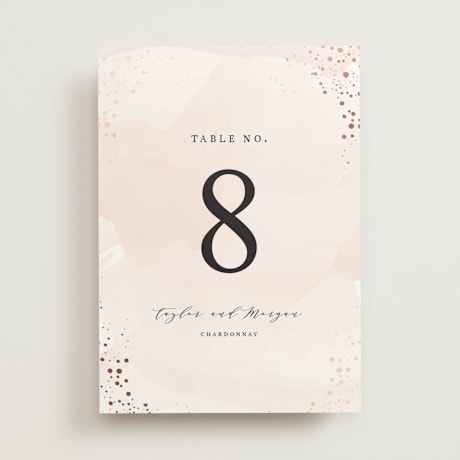Foil-pressed Table Numbers